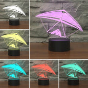 Lampada da tavolo LED 3D a forma di deltaplano touch