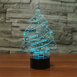 Lampada da tavolo LED 3D albero di Natale touch ricaricabile