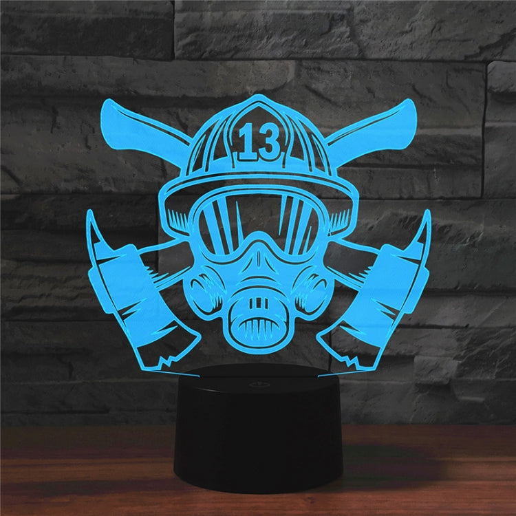 Lampada da tavolo LED 3D a forma antincendio touch ricaricabile