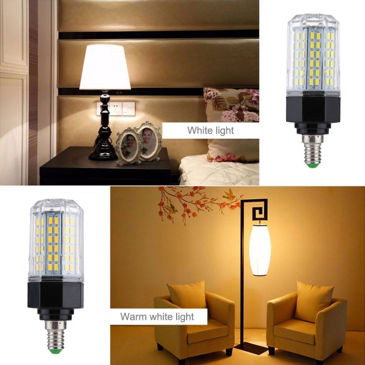 Lampadina a risparmio energetico SMD 5730, CA 110-265 V, E14 112 LEDs White Light, E14 112 LEDs Warm White
