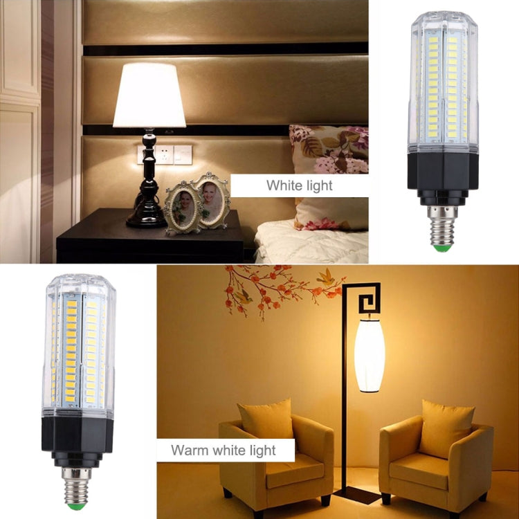 Lampadina a risparmio energetico SMD 5730, CA 110-265 V, E14 126 LEDs White Light, E14 126 LEDs Warm White