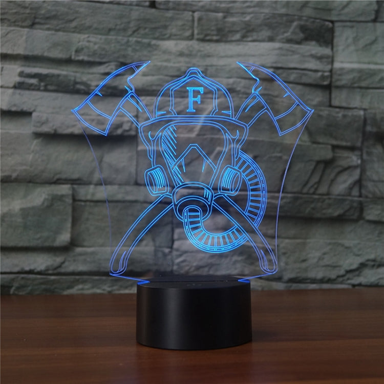 Lampada da tavolo LED 3D maschera antincendio touch ricaricabile