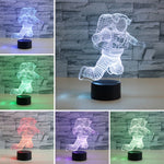 Lampada da tavolo con luce di visione a LED colorata 3D a forma di astronauta, versione con telecomando crack, Crack Remote Control Version