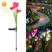 Lampada da giardino solare LED impermeabile IP55 4 teste