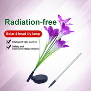 Lampada da giardino solare LED impermeabile IP55 4 teste