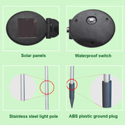 Lampada da giardino solare LED impermeabile IP55 4 teste