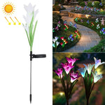Lampada da giardino solare LED impermeabile IP55 4 teste