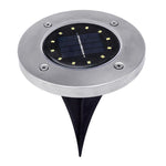 Lampada da terra solare 12 LED impermeabile IP65