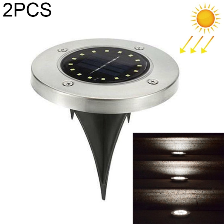 Set 2 lampade solari da giardino 16 LED IP65 impermeabili