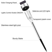 Lampada da giardino solare LED impermeabile IP65 10 pezzi