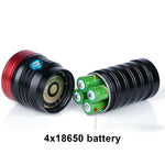 3 marce, DB18 18xT6, flusso luminoso: 5400lm Torcia LED, con 4 batterie 18650