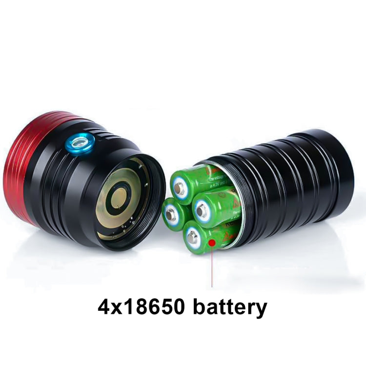 3 marce, DB18 18xT6, flusso luminoso: 5400lm Torcia LED, con 4 batterie 18650