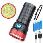 3 marce, DB18 18xT6, flusso luminoso: 5400lm Torcia LED, con 4 batterie 18650