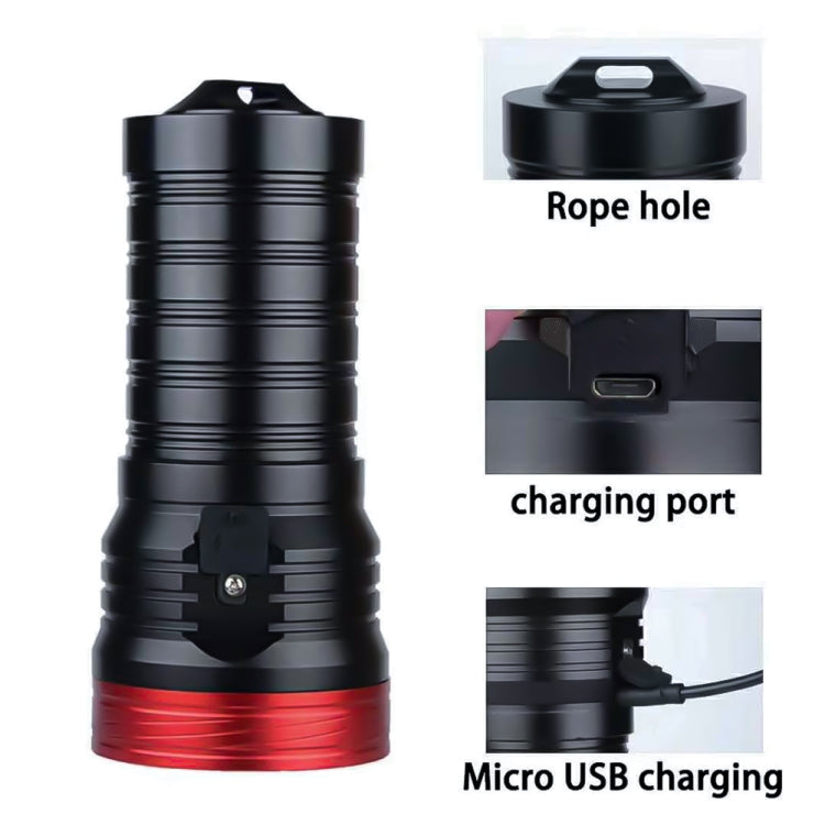 3 marce, DB18 18xT6, flusso luminoso: 5400lm Torcia LED, con 4 batterie 18650