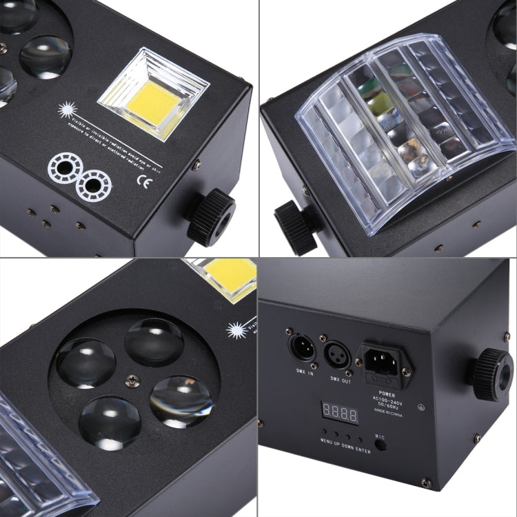 Proiettore 4 in 1 Luce d'atmosfera per decorazioni sceniche per interni con supporto / Funzionamento automatico / Controllo del suono / DMX512, CA 90-240 V