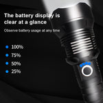 Flusso luminoso X92: torcia impermeabile a LED da 2000 lm, funzione di messa a fuoco retrattile
