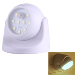 9 LED 240 LM 6000K Rotazione di 360 gradi Sensore di movimento wireless Luce per armadio / Luce notturna / Lampada da parete per camera da letto, soggiorno, bagno, corridoio