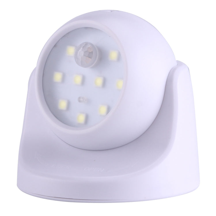 9 LED 240 LM 6000K Rotazione di 360 gradi Sensore di movimento wireless Luce per armadio / Luce notturna / Lampada da parete per camera da letto, soggiorno, bagno, corridoio