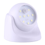 9 LED 240 LM 6000K Rotazione di 360 gradi Sensore di movimento wireless Luce per armadio / Luce notturna / Lampada da parete per camera da letto, soggiorno, bagno, corridoio