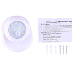 9 LED 240 LM 6000K Rotazione di 360 gradi Sensore di movimento wireless Luce per armadio / Luce notturna / Lampada da parete per camera da letto, soggiorno, bagno, corridoio