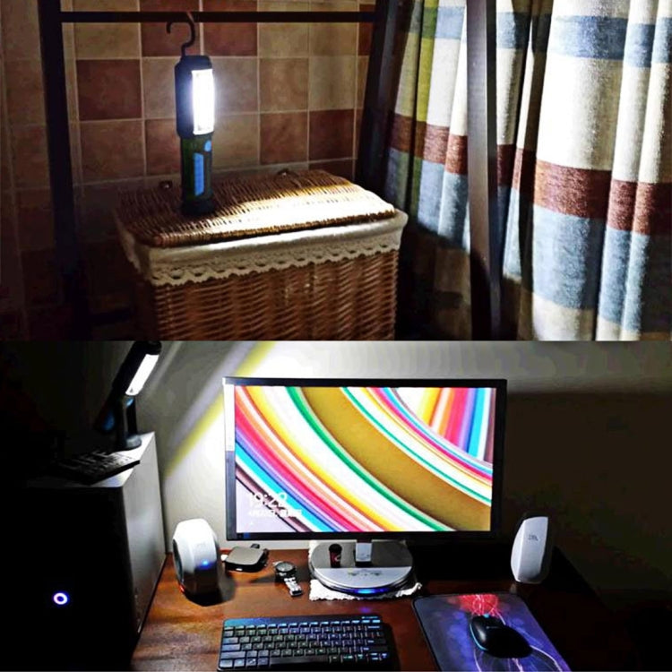 Luce portatile da lavoro di emergenza portatile con ricarica USB multifunzione da 400 LM con gancio magnetico e girevole a 360 gradi