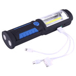 Luce portatile da lavoro di emergenza portatile con ricarica USB multifunzione da 400 LM con gancio magnetico e girevole a 360 gradi