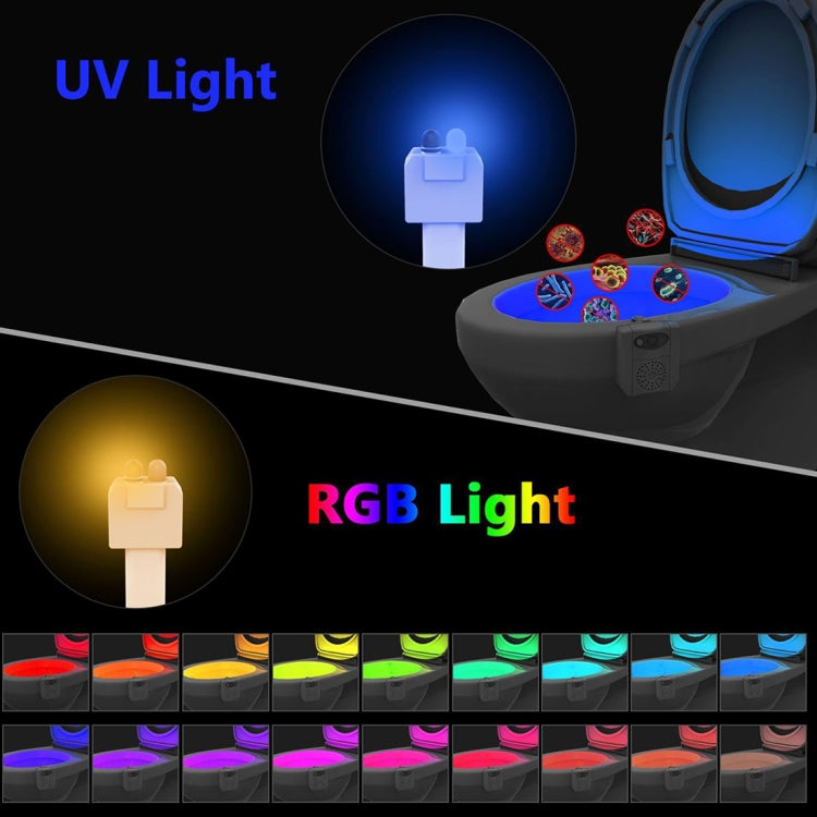 Luce notturna per sedile del bagno del WC domestico, DC 5V, PIR Motion UV Sterilization Light