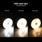 Luce notturna LED ricaricabile USB a 3 colori, 3-color