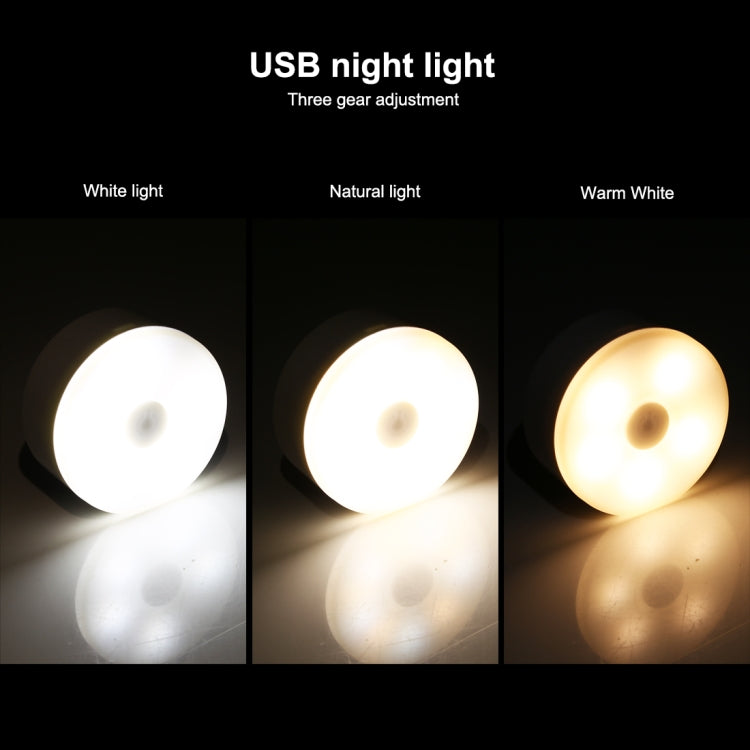 Luce notturna LED ricaricabile USB a 3 colori, 3-color