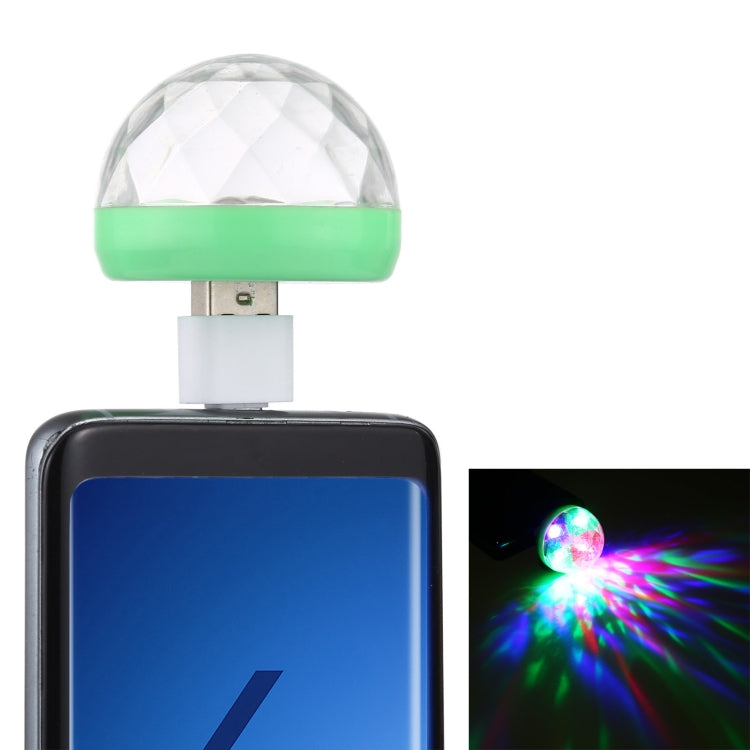 Luce da palco LED USB RGB 4W con sfera in cristallo