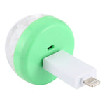 Luce da palco con sfera magica in cristallo LED USB RGB da 4 W con adattatore a 8 pin, with 8 Pin Adapter
