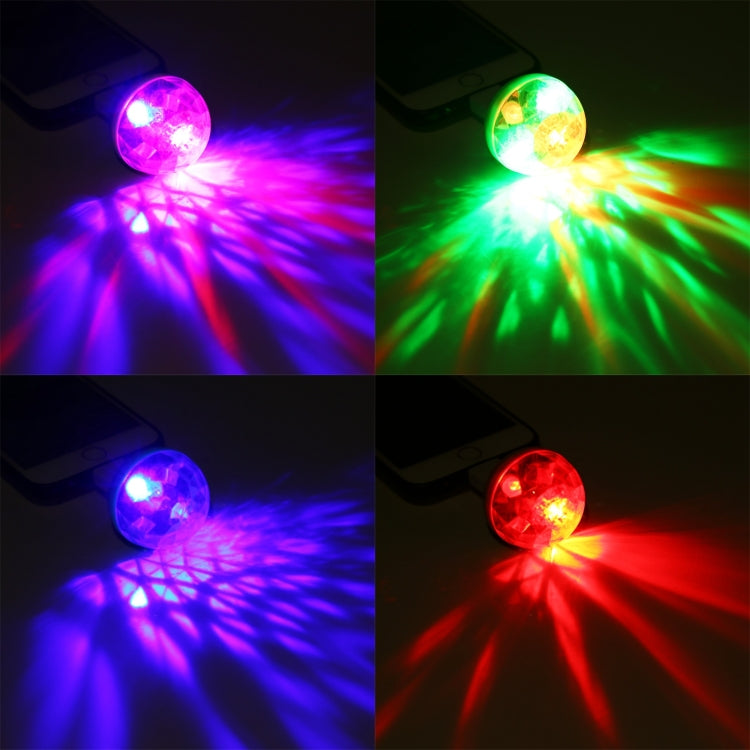 Luce da palco con sfera magica in cristallo LED USB RGB da 4 W con adattatore a 8 pin, with 8 Pin Adapter