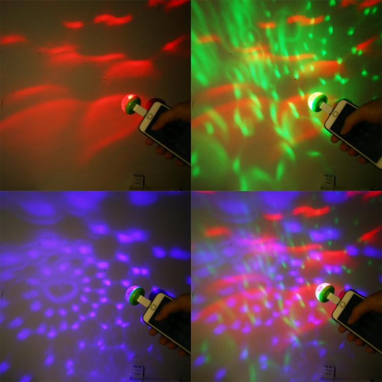 Luce da palco con sfera magica in cristallo LED USB RGB da 4 W con adattatore a 8 pin, with 8 Pin Adapter