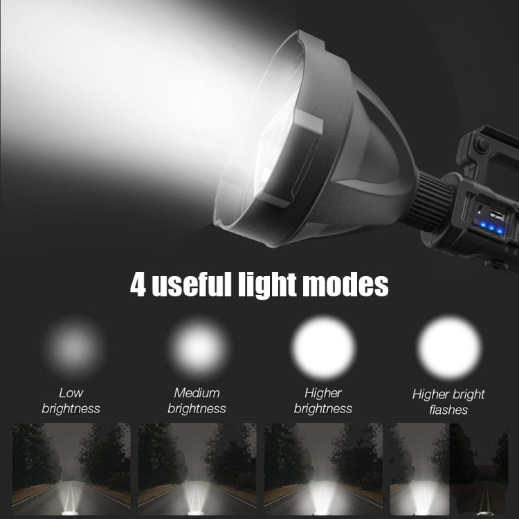 W590 P50 Torcia LED potente ricaricabile da 10 W Proiettore per esterni a 4 modalità con treppiede, W590 P50