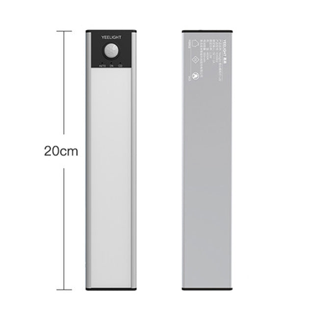 Lampade da parete per corridoio armadio guardaroba ricaricabile con barra luminosa originale Xiaomi Youpin YEELIGHT LED da 20 cm con sensore di movimento umano intelligente, 20cm