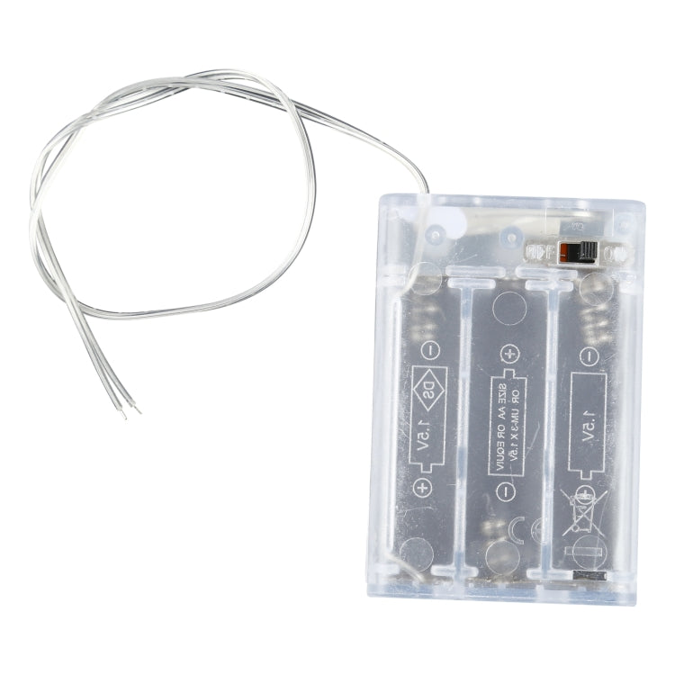 Scatola portabatterie con luce LED da 3 V per 3 batterie AA da 1,5 V