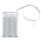 Scatola portabatterie con luce LED da 3 V per 3 batterie AA da 1,5 V