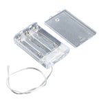 Scatola portabatterie con luce LED da 3 V per 3 batterie AA da 1,5 V