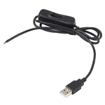 Cavo di alimentazione con connettore elettrico USB per barra luminosa a LED, con interruttore, lunghezza cavo: 1 m