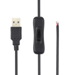 Cavo di alimentazione con connettore elettrico USB per barra luminosa a LED, con interruttore, lunghezza cavo: 1 m