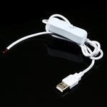 Cavo di alimentazione con connettore elettrico USB per barra luminosa a LED, con interruttore, lunghezza cavo: 1 m