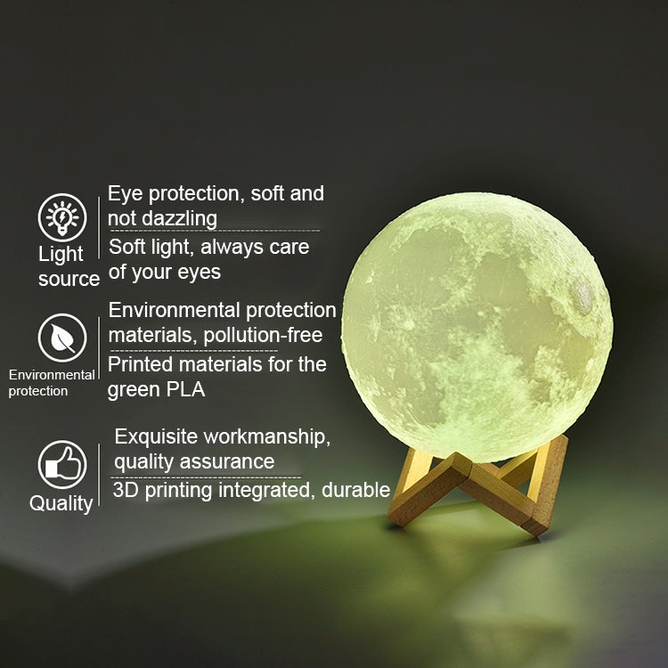 Luce notturna a risparmio energetico LED con ricarica USB con base di supporto in legno, Touch 2-color(15cm), Touch 7-color(15cm)