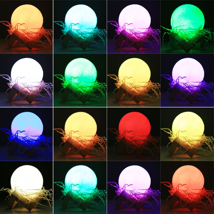 Luce notturna a risparmio energetico LED con ricarica USB a 16 colori cangianti con base di supporto in legno e telecomando, Touch with Remote Control 16-color(8cm)