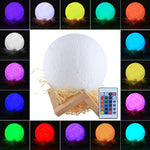 Luce notturna a risparmio energetico LED con ricarica USB a 16 colori cangianti con base di supporto in legno e telecomando, Touch with Remote Control 16-color(15cm)