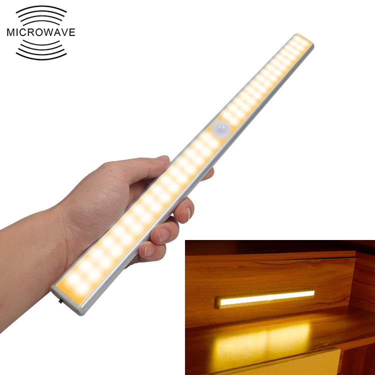 2.8W 40 LED Bianco caldo Ampio schermo Sensore intelligente del corpo umano Luce LED per armadietto del corridoio, Versione di ricarica USB, 2.8W 40 LEDs Warm White