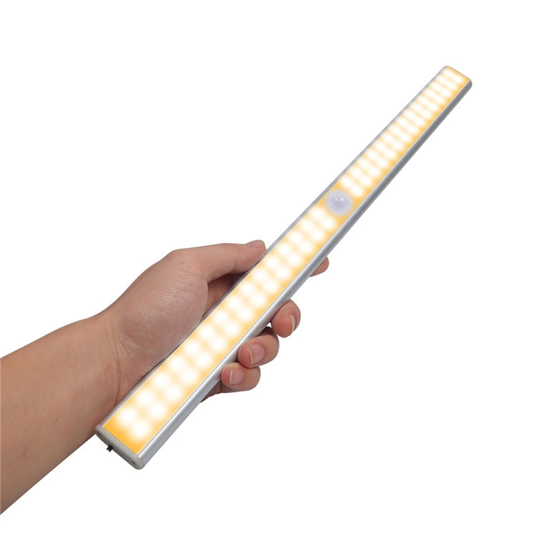 2.8W 60 LED Bianco caldo Ampio schermo Sensore di luce intelligente per il corpo umano LED Luce per armadio per corridoio, Versione di ricarica USB, 2.8W 60 LEDs Warm White