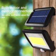 Lampada da parete solare con sensore corpo umano IP65