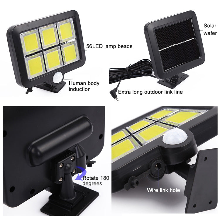 Lampada da parete solare con sensore movimento IP65