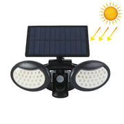 Lampione solare da cortile doppia testa 56 LED IP65