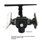 Lampione solare da cortile doppia testa 56 LED IP65